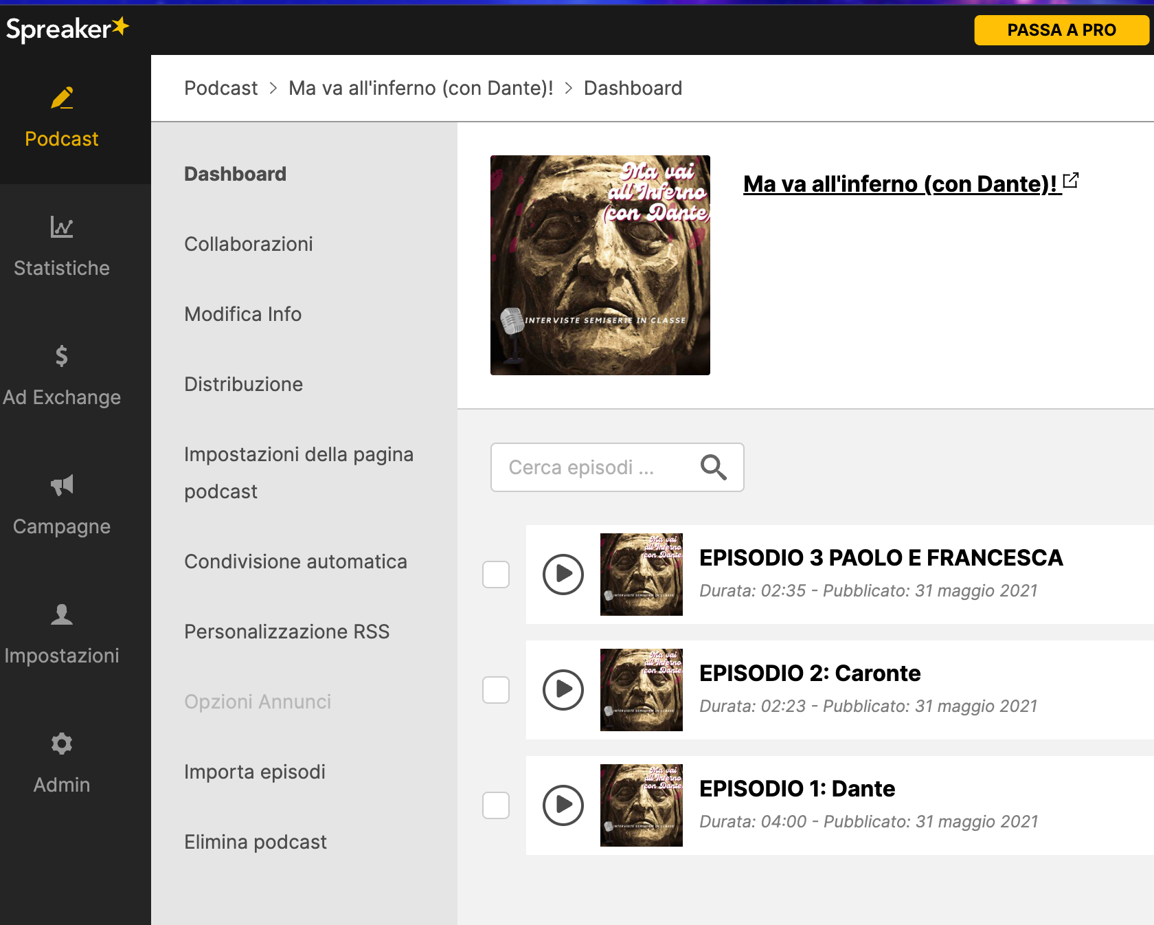 Web Radio su Spreaker
